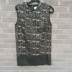 3.1 Phillip Lim Black and Cream Lace Mini Dress